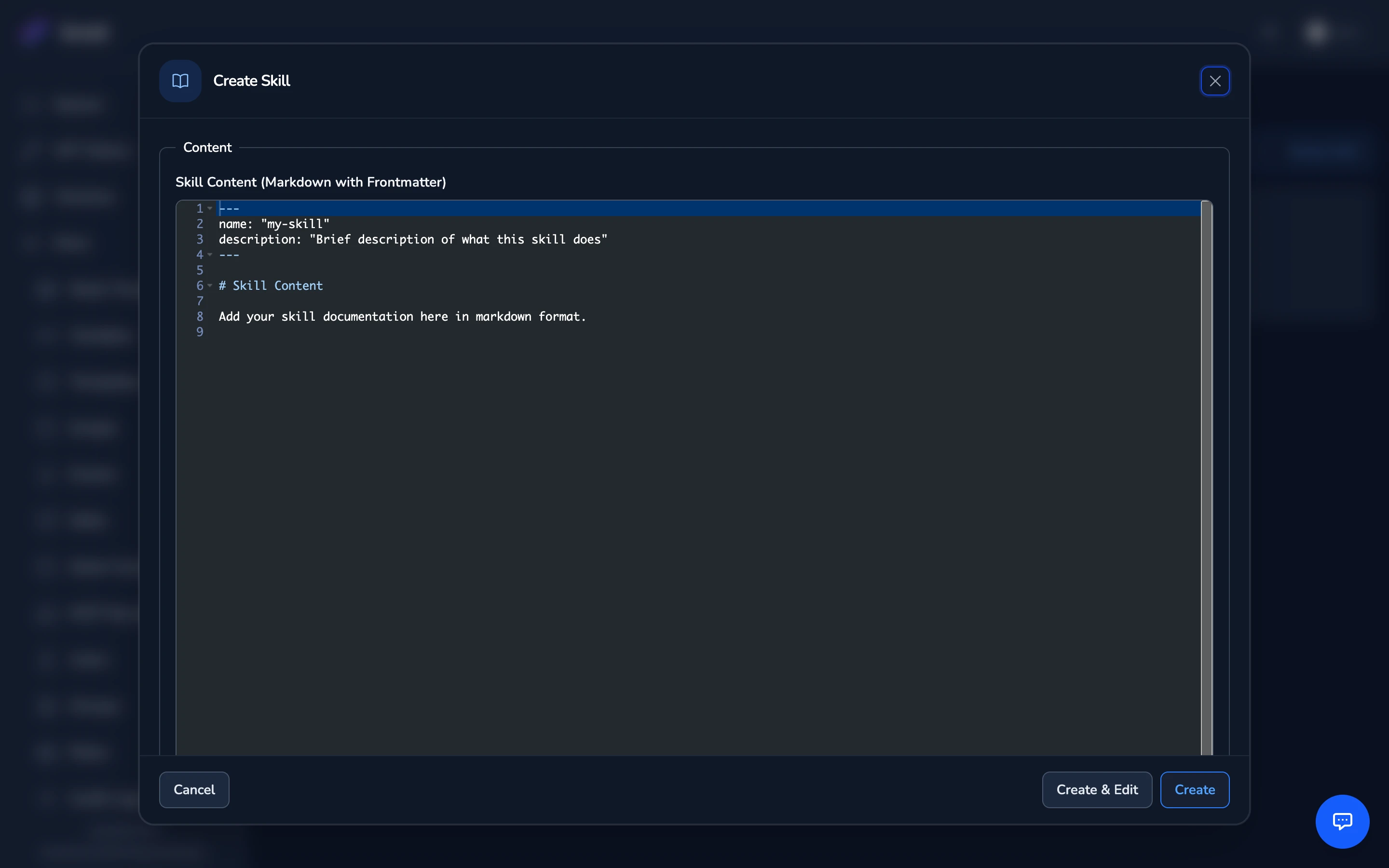 The Skill Editor