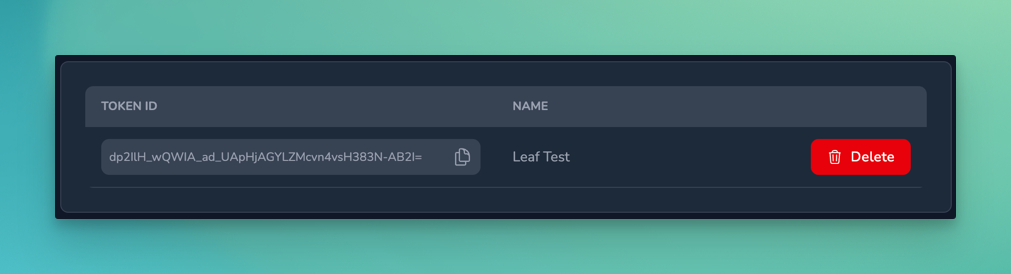 List of Available Tokens