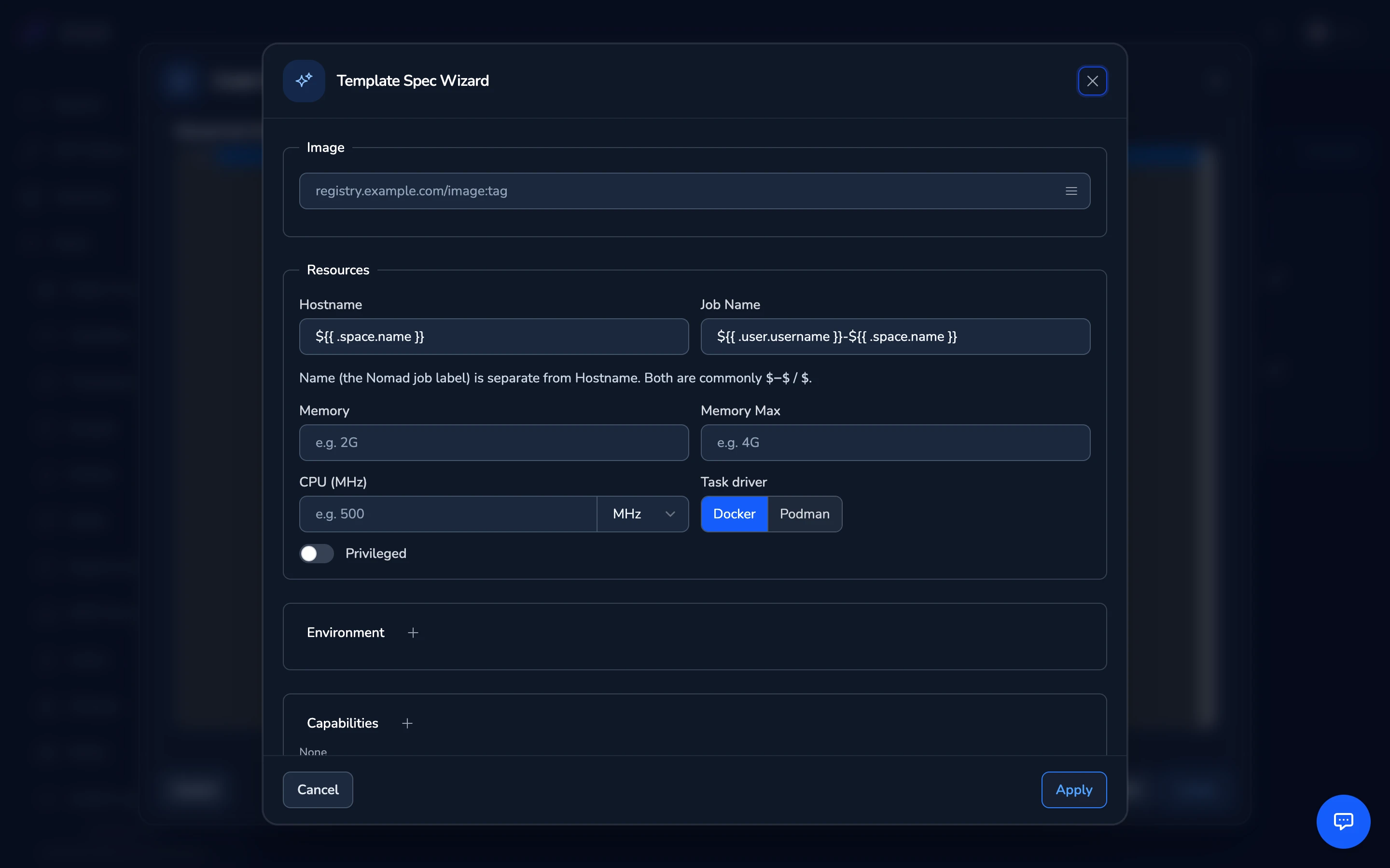 The Spec Wizard's Base Image Catalog