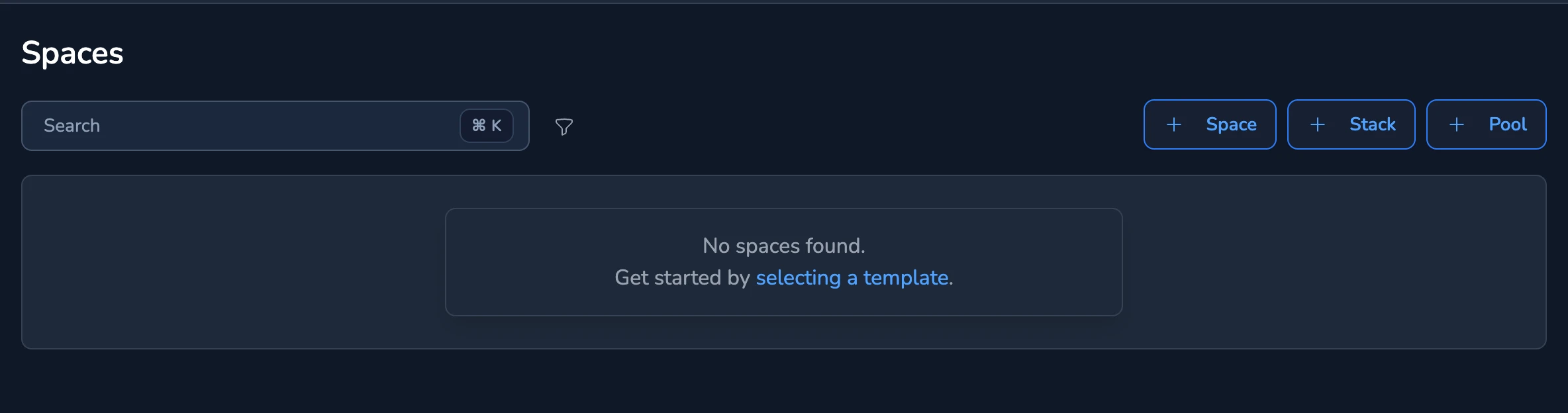 Spaces on First Login