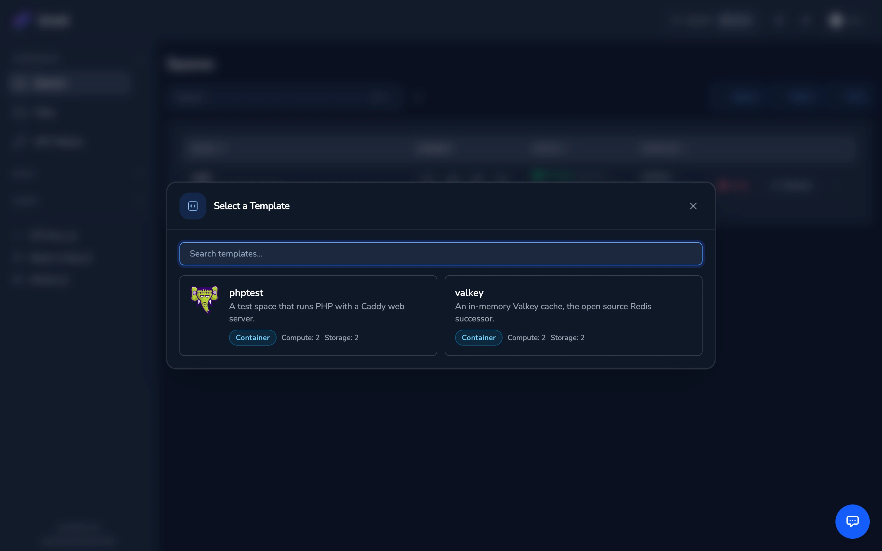 Creating a Pool from the Spaces Page